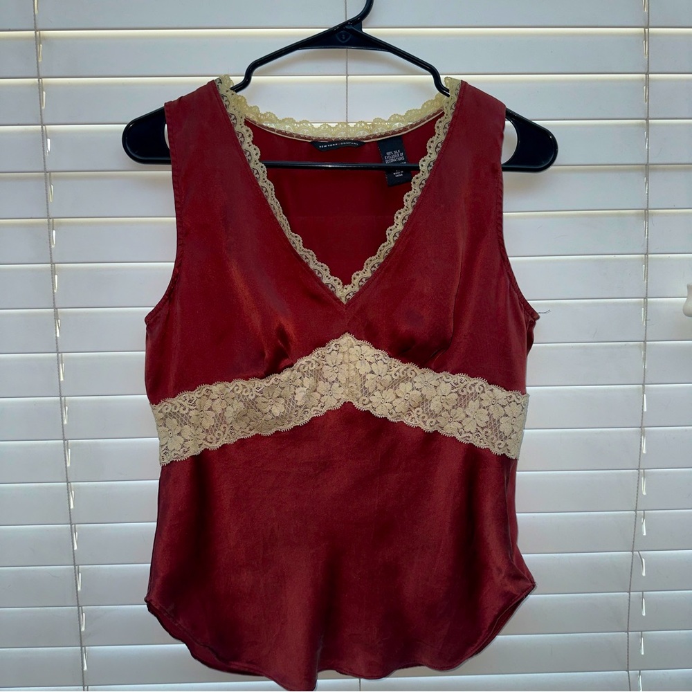 New York and Company Silk Top